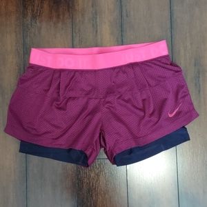 Pink and Purple Nike Running Biker Short w Mesh